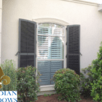 An example of the hurricane shutters Louisiana residents trust, installed by Acadian Windows on a local home