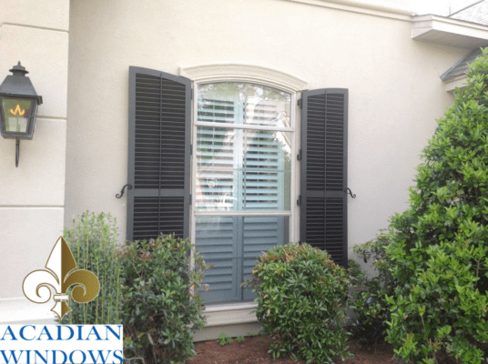 An example of hurricane shutters Slidell homeowners get from Acadian Windows