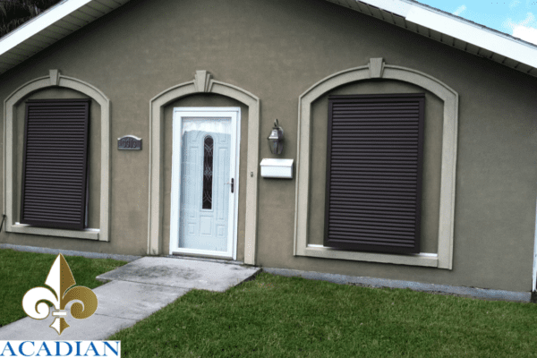 Baton Rouge hurricane shutters such as these can enhance the look of your home and increase its value