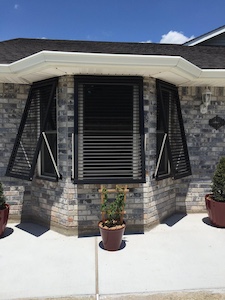 One of our customer's hurricane shutters in Gulfport MS.