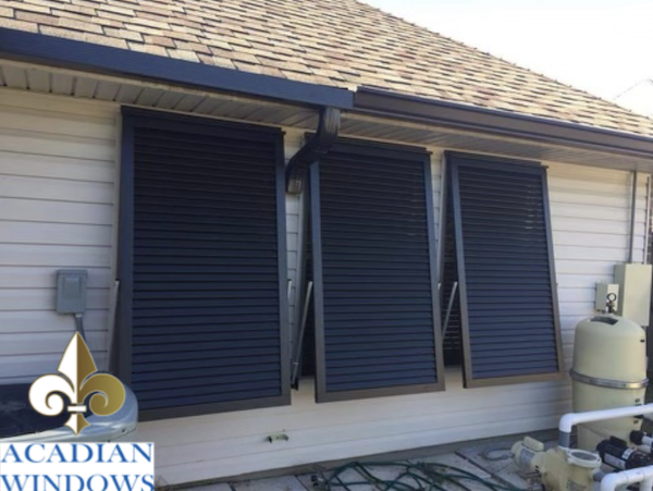 An example of the hurricane shutters Ocean Springs that Acadian customers can expect
