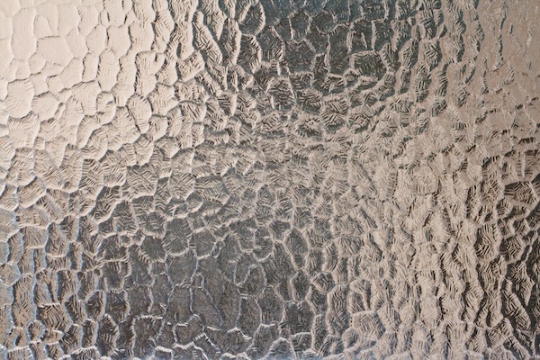 Textured glass with ripples