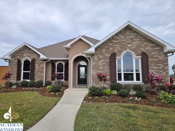 A real customer's hurricane shutters in Hammond from Acadian Windows